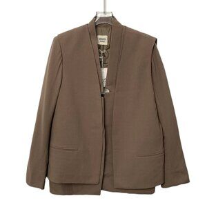 Hermes Brown Wool Long-Sleeve Blazer & Pants Suit